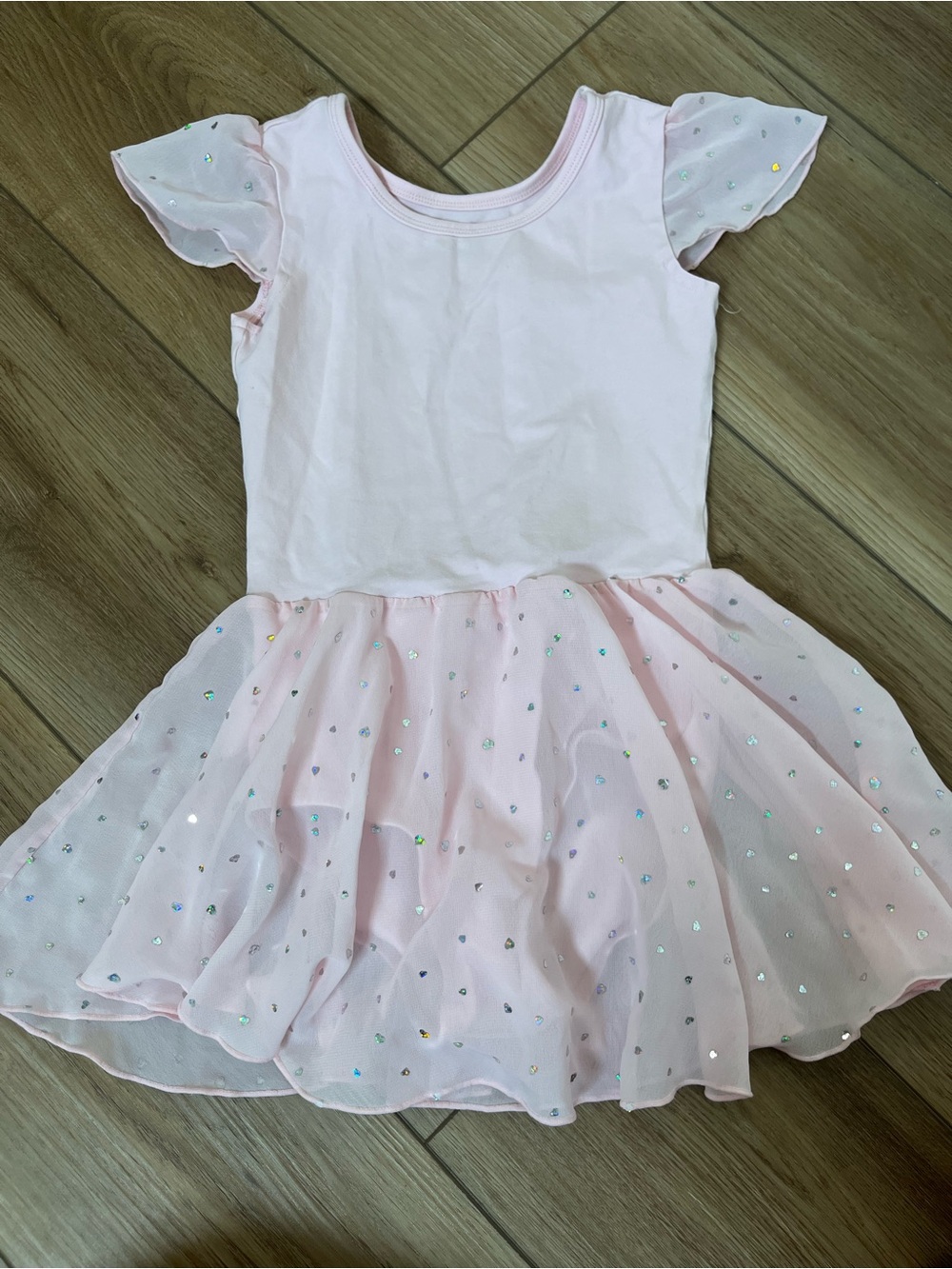 Stelle Ballet Pink Leotard with attached sparkle skirt